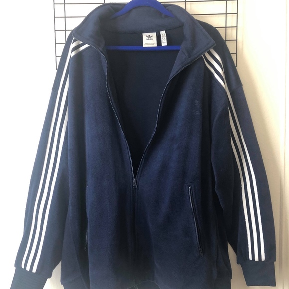 Adidas Velour oversized track jacket XL - Picture 4 of 7